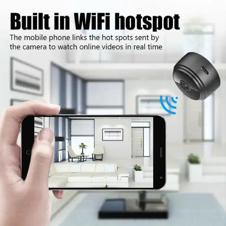 Mini câmara Espia, 1080P HD mini Wi-Fi oculto câmara de espião para ver no telemóvel, interior micro câmaras de vigilância longa duração, ao ar livre / interior câmara com gravação