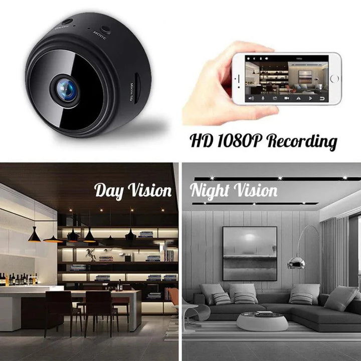 Mini câmara Espia, 1080P HD mini Wi-Fi oculto câmara de espião para ver no telemóvel, interior micro câmaras de vigilância longa duração, ao ar livre / interior câmara com gravação